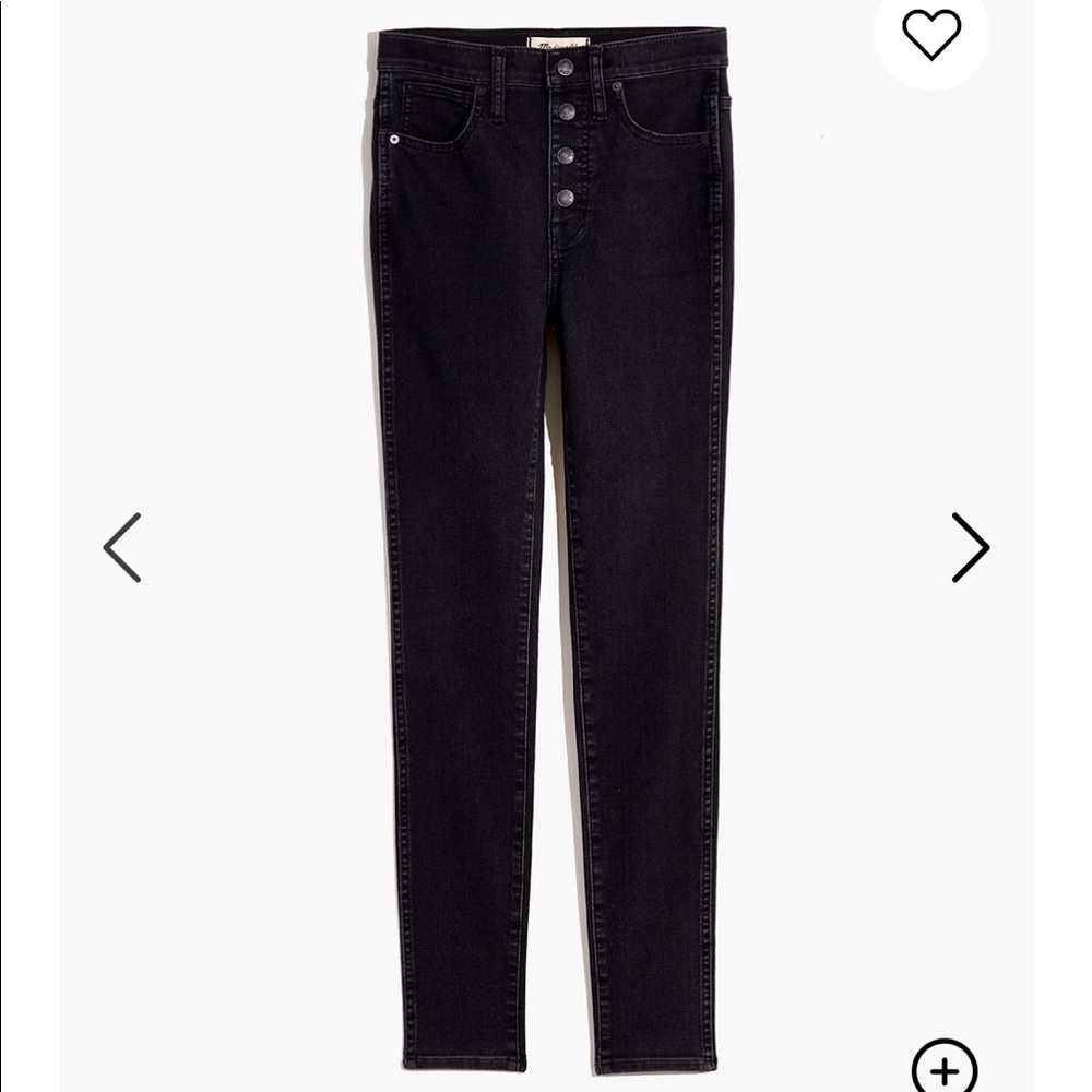 NWT Madewell High Rise Skinny Button Front Jeans